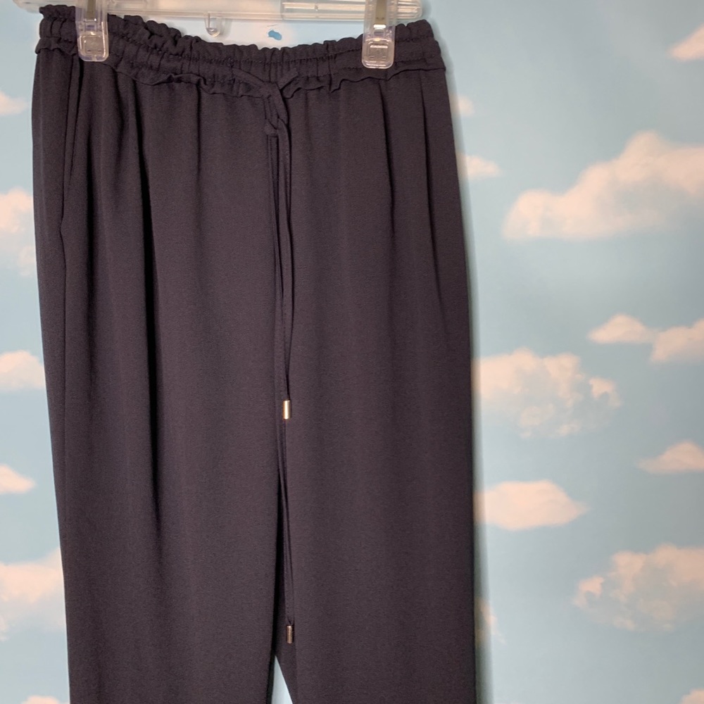 Zara Basic- Navy Blue Drawstring Pants Size Xsmall - image 2